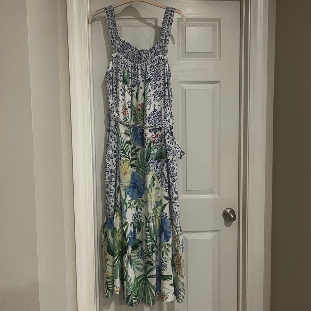 Anthropologie Maeve Flounced Maxi. Size L
